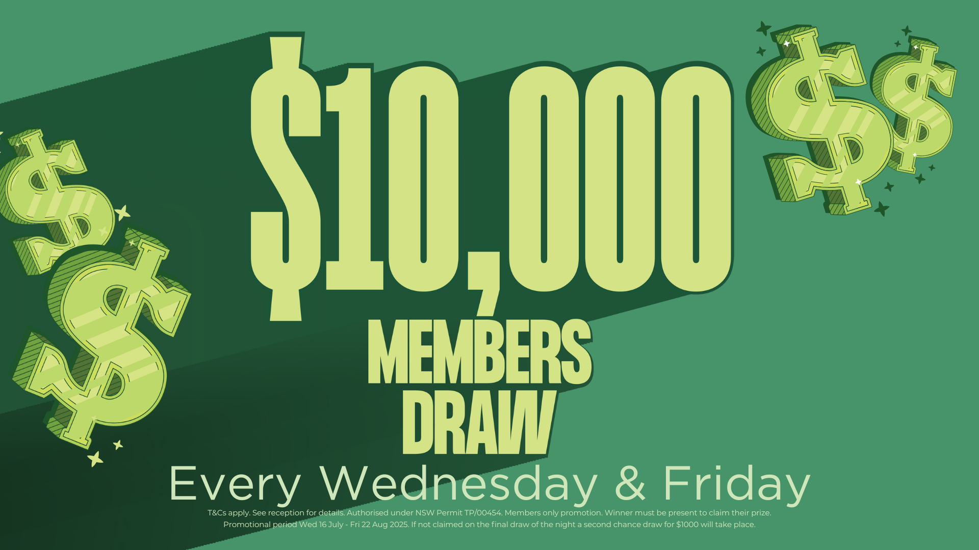 10k members draw